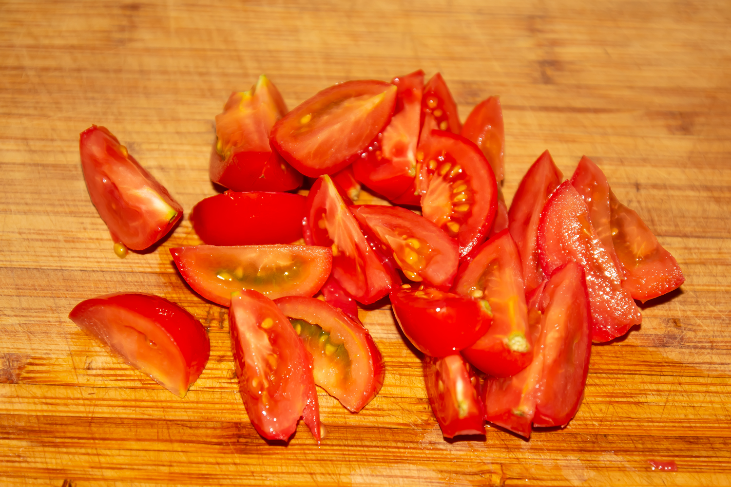 нарезанные помидоры по рецепту