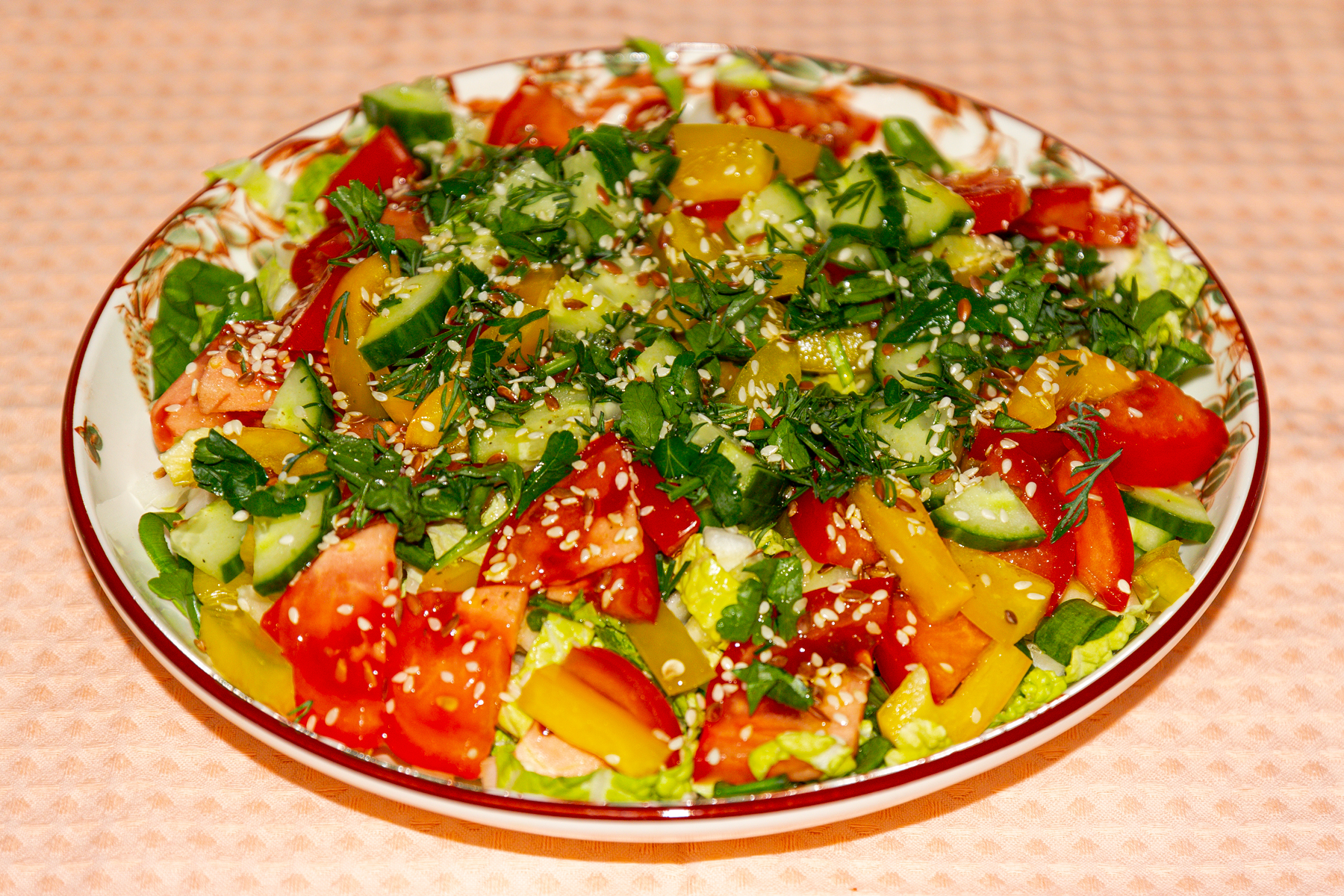 Овощной салат к плову