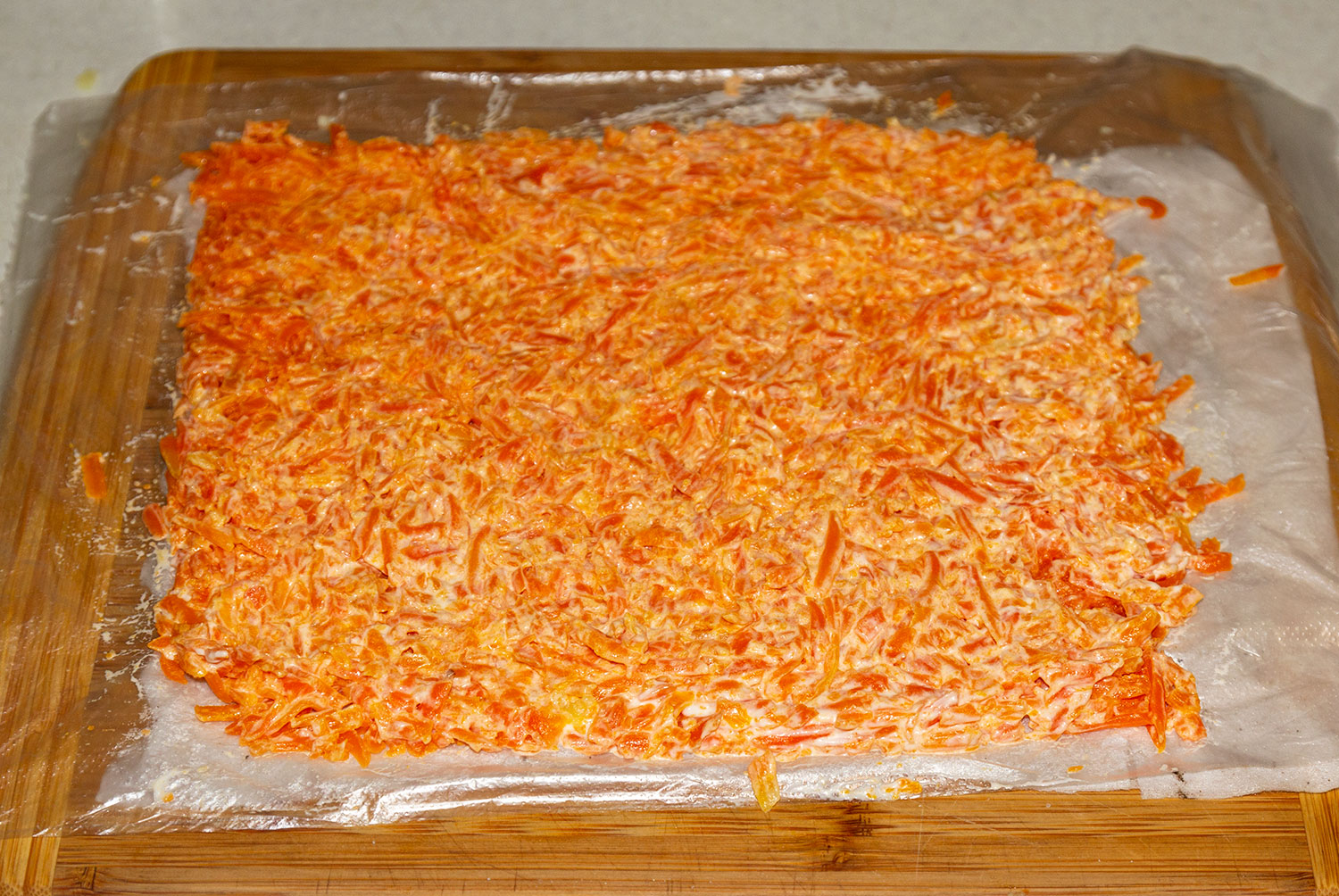 Морковь натертая для салата Царский рулет