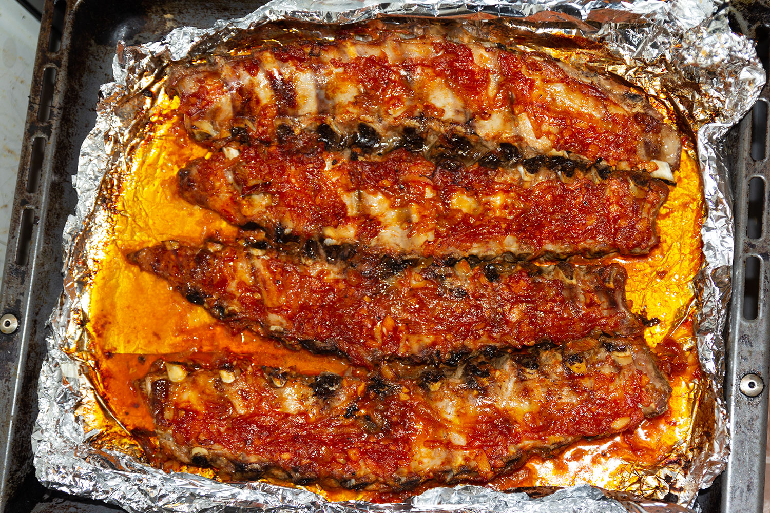 Запеченные ребра в глазури по рецепту