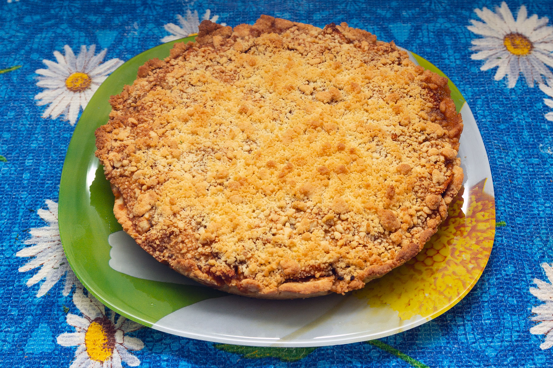 Песочный пирог с яблочной начинкой