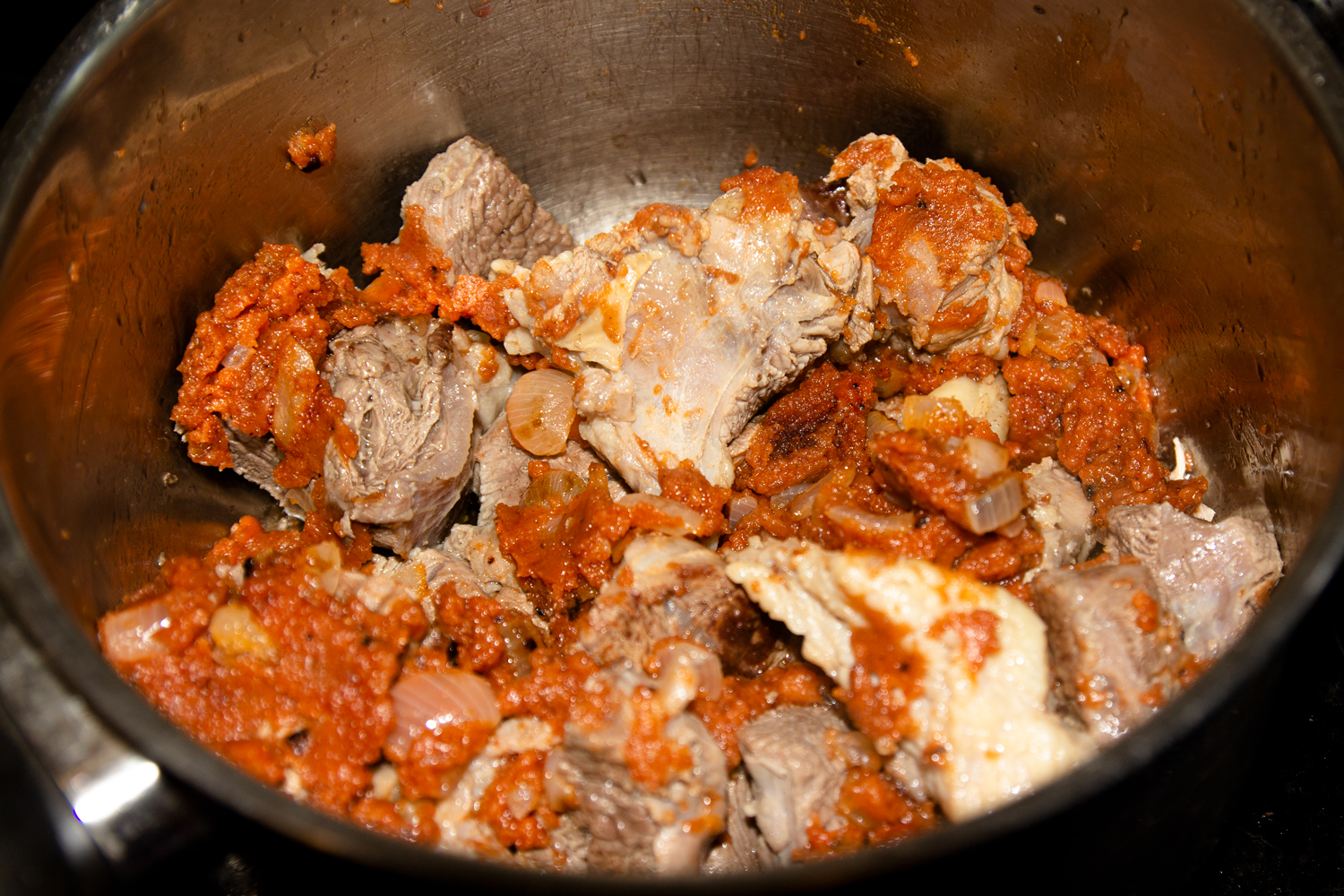 обжаренное мясо по рецепту бозбаш Сисианский