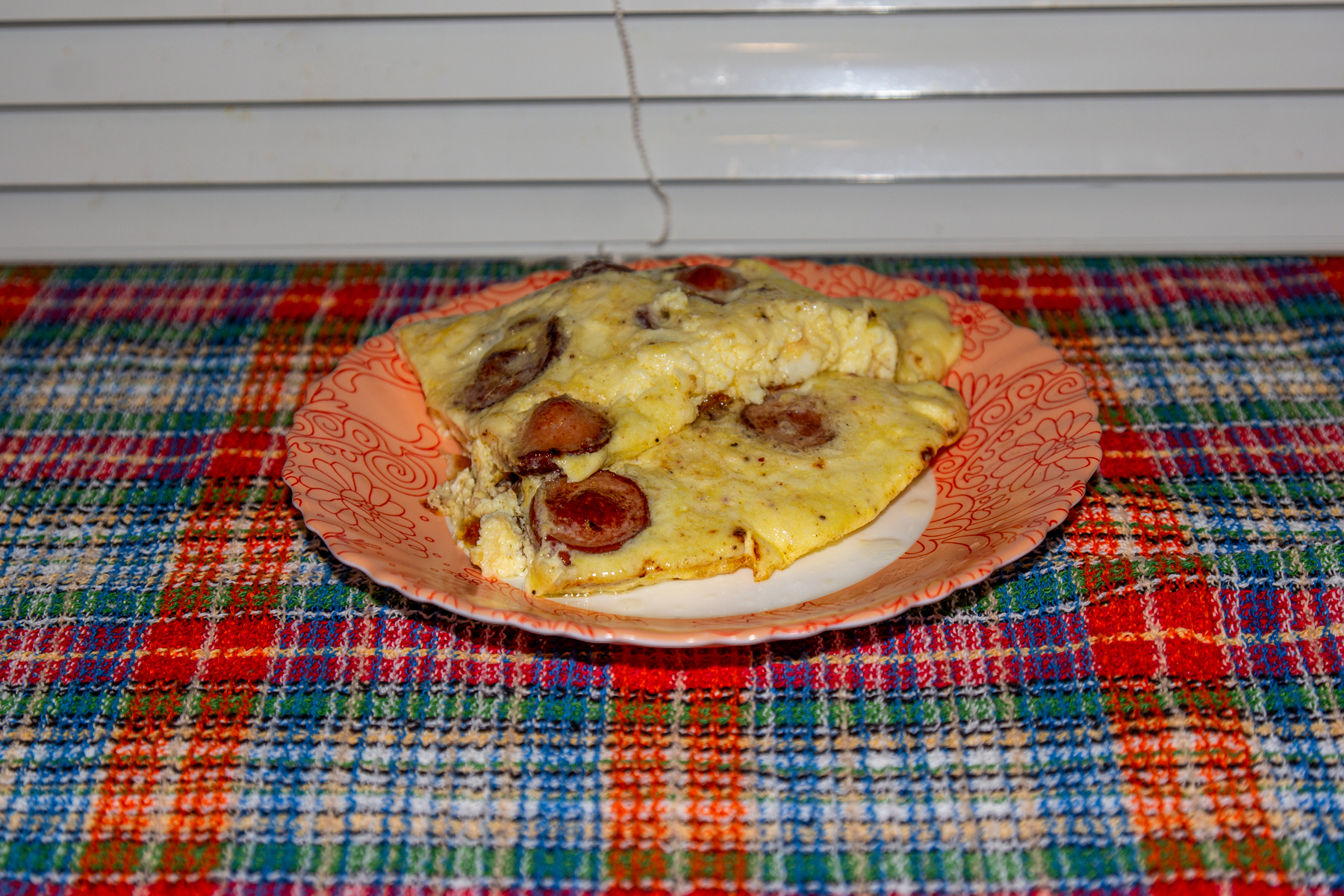 Омлет с сосисками