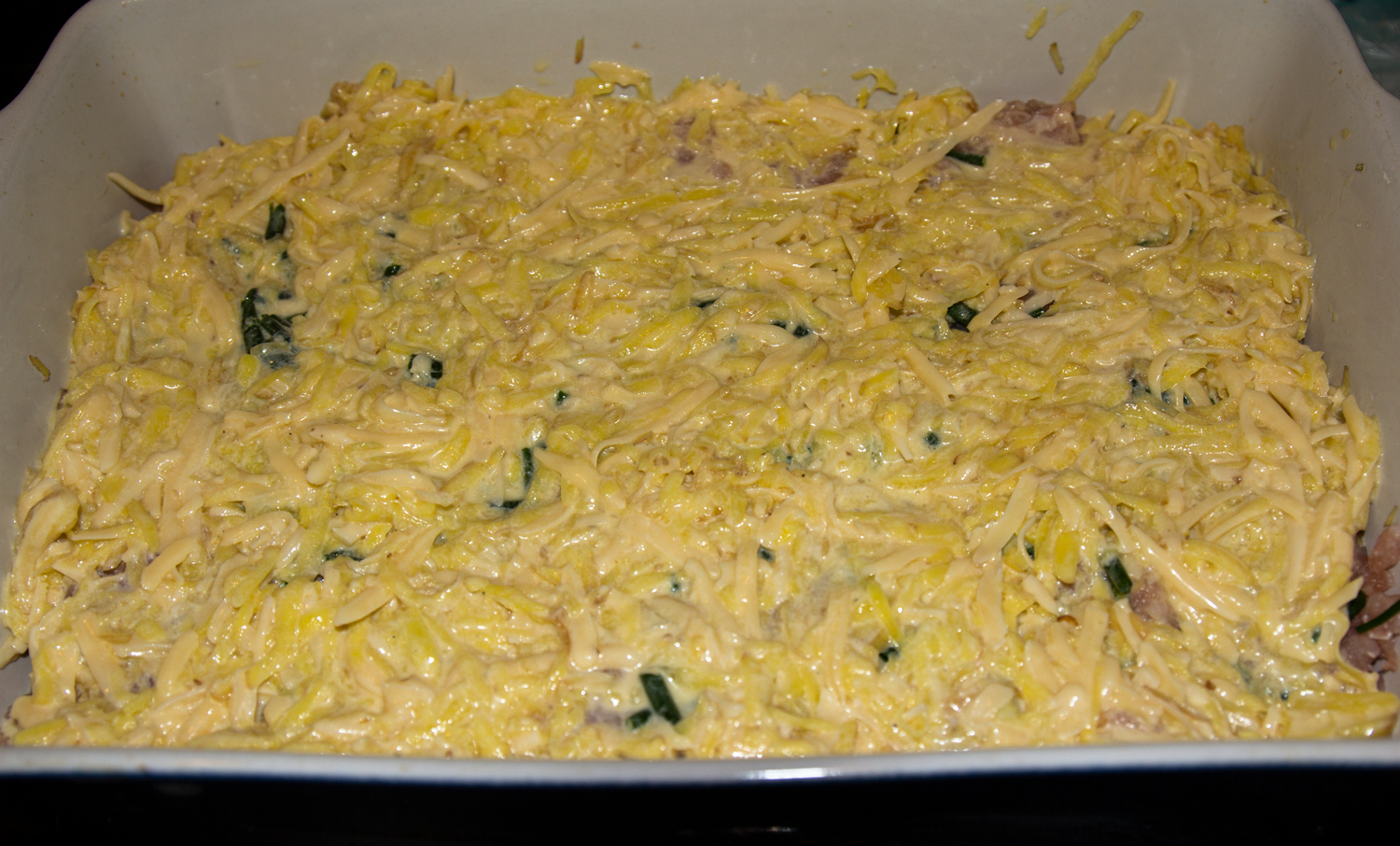 выложить смесь на фарш по рецепту