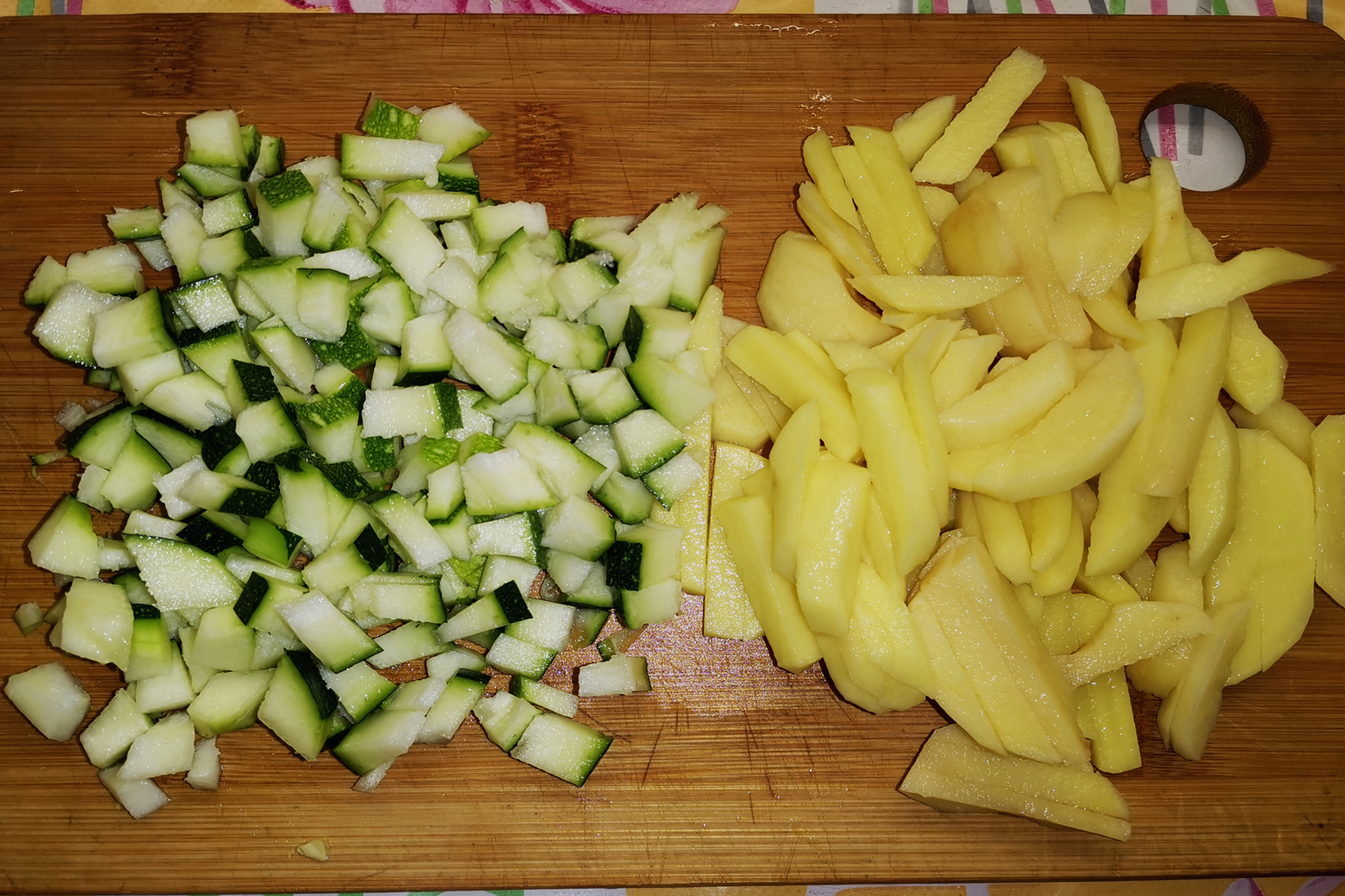 нарезанные овощи по рецепту