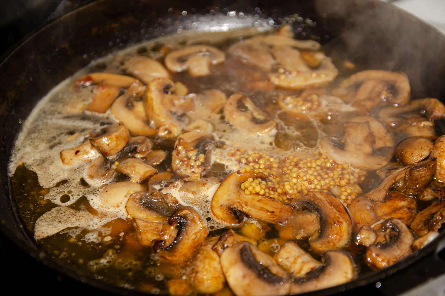 шампиньоны со смесью по рецепту