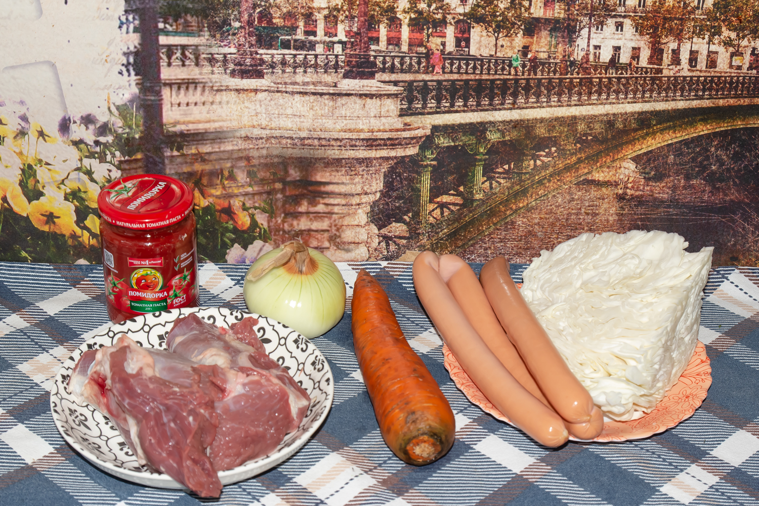 ингредиенты для рецепта Солянка из капусты с говядиной