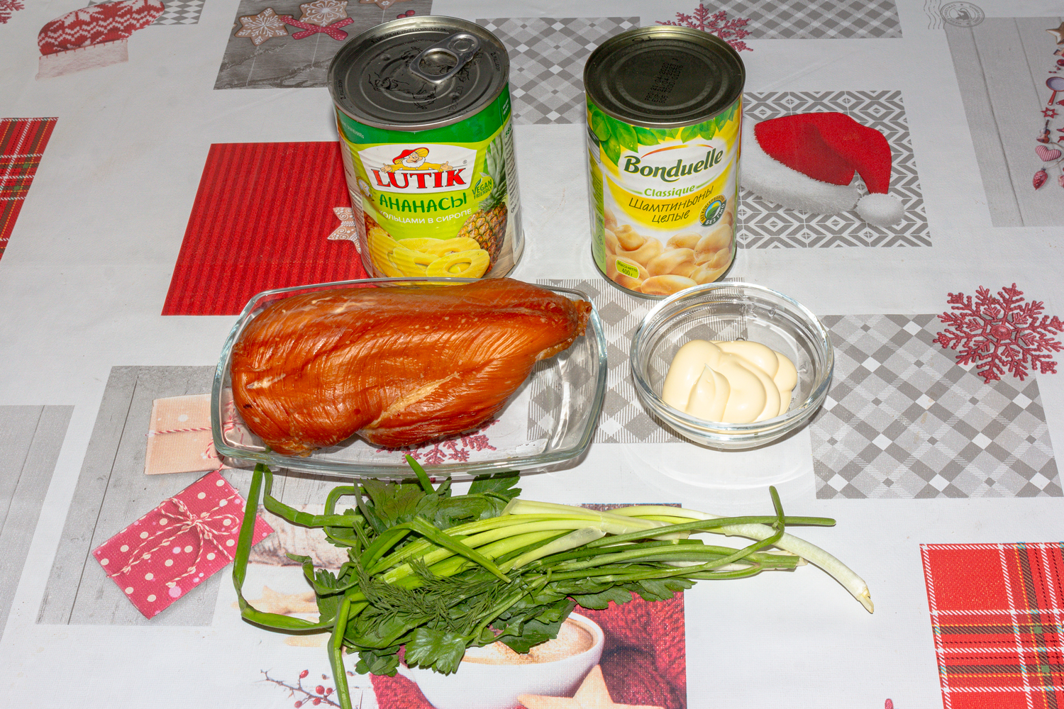 продукты для рецепта Салат Курочка Ряба