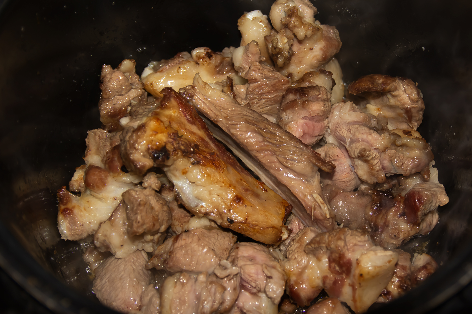 обжаренное мясо по рецепту Хашлама с бараниной