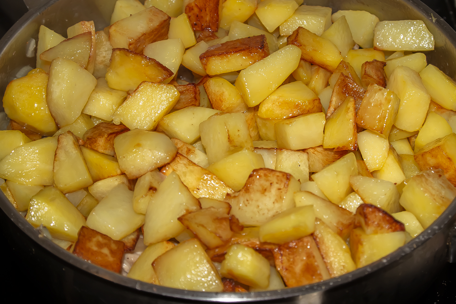 картофель с мясом по рецепту Оджахури из свинины