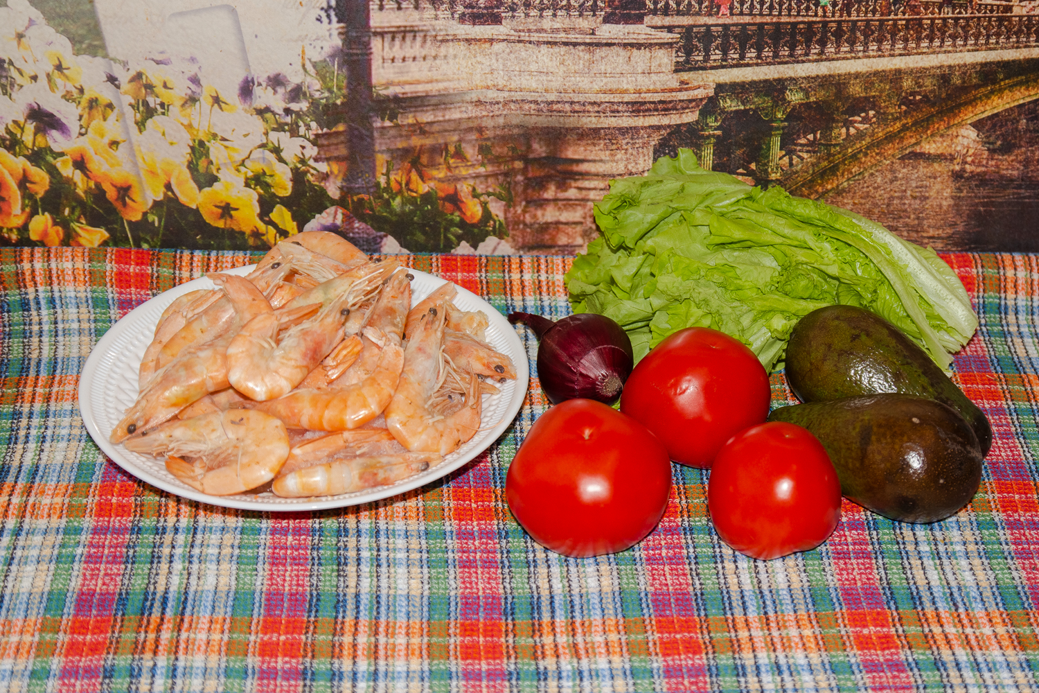 продукты для рецепта салат с авокадо и креветками ингредиенты для рецепта салат с авокадо и креветками