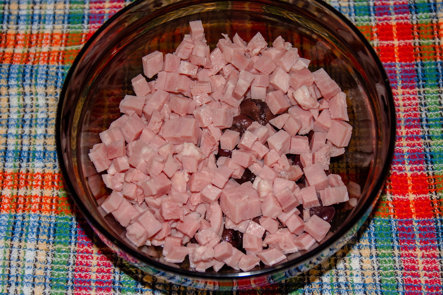 нарезанная колбаса по рецепту Cалат Зимний