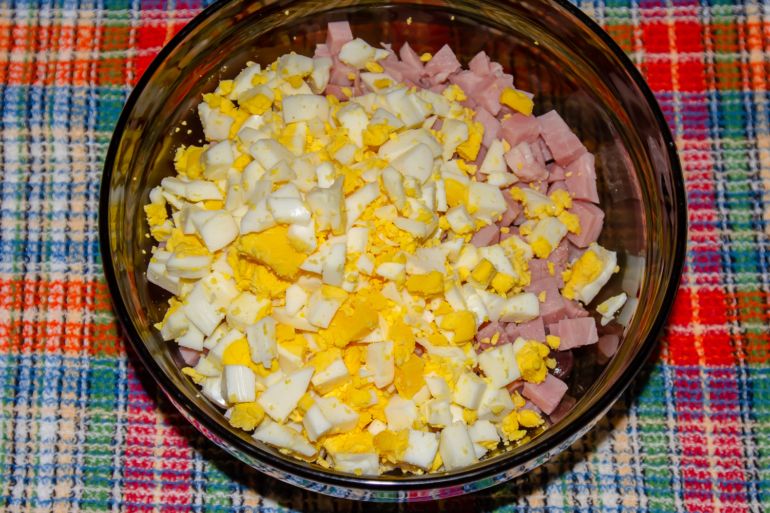 порубленые яйца по рецепту Cалат Зимний