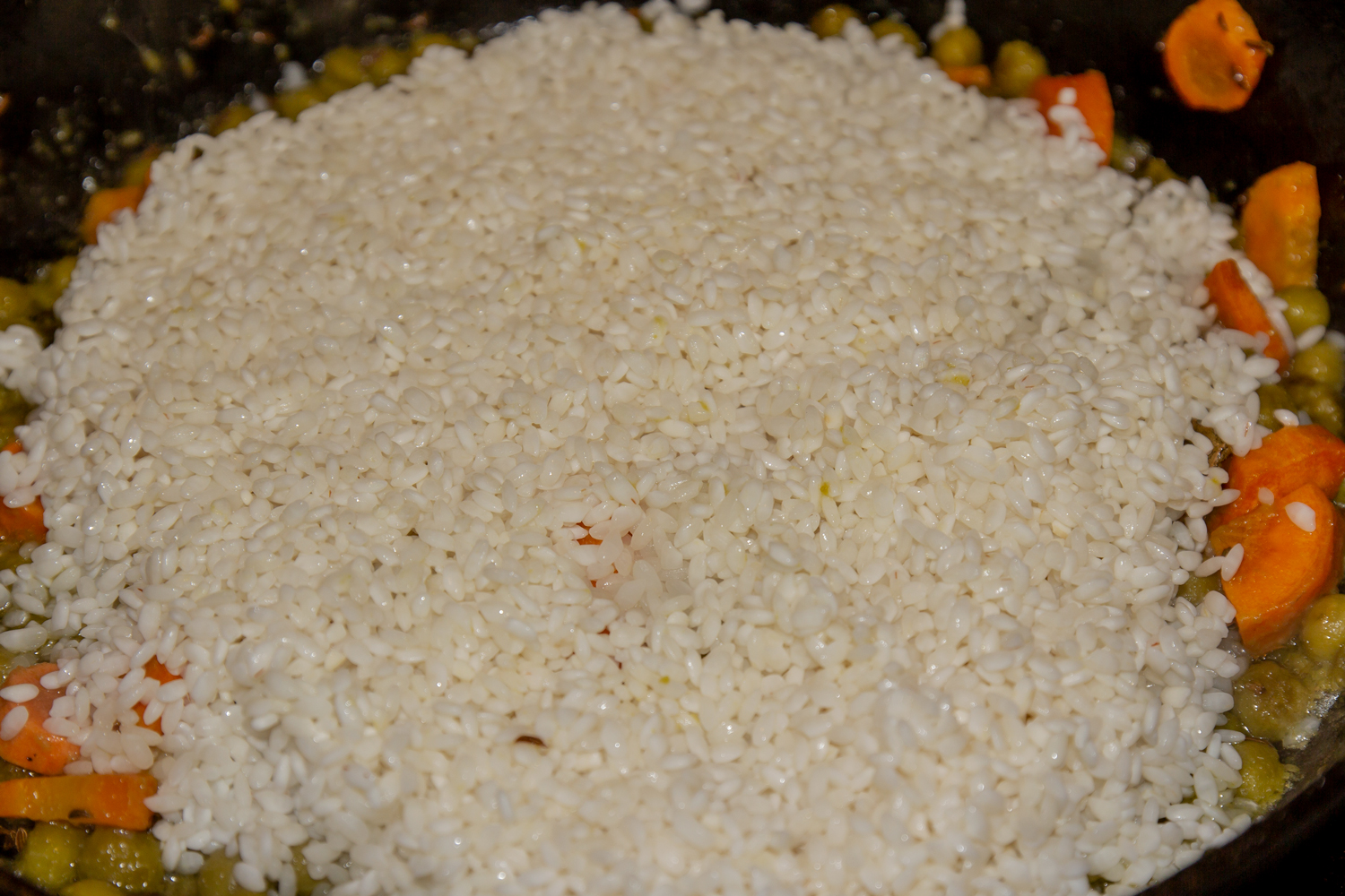 рис с овощами по рецепту Рис с морковью и горошком 