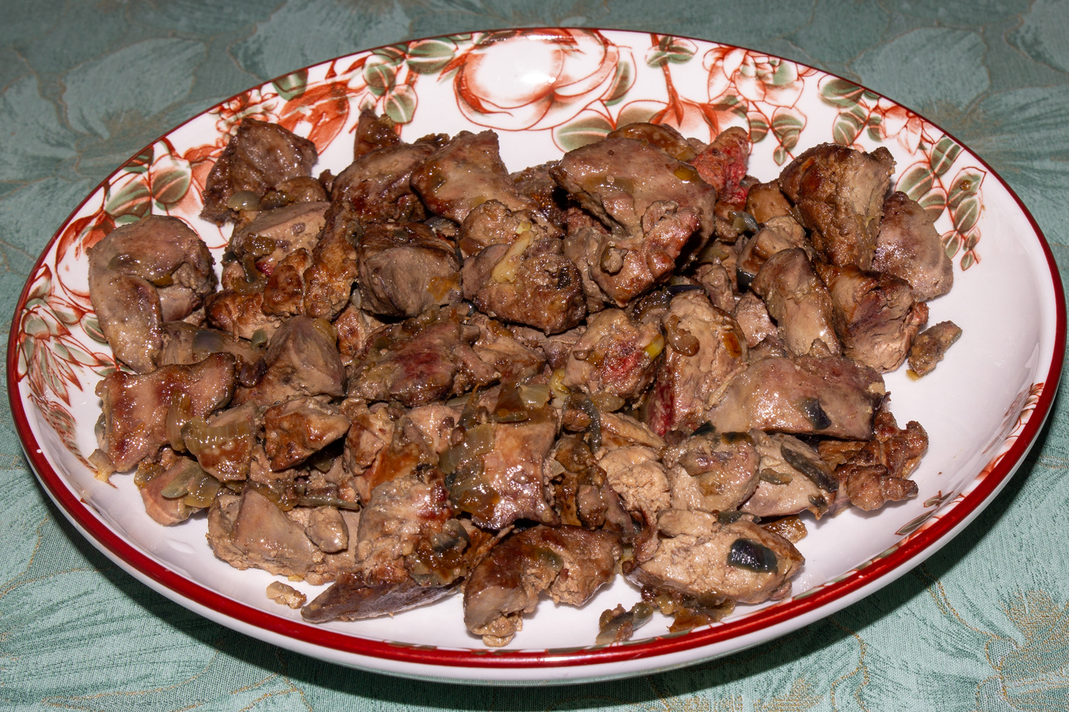 обжаренная печень по рецепту Вареники с печенью