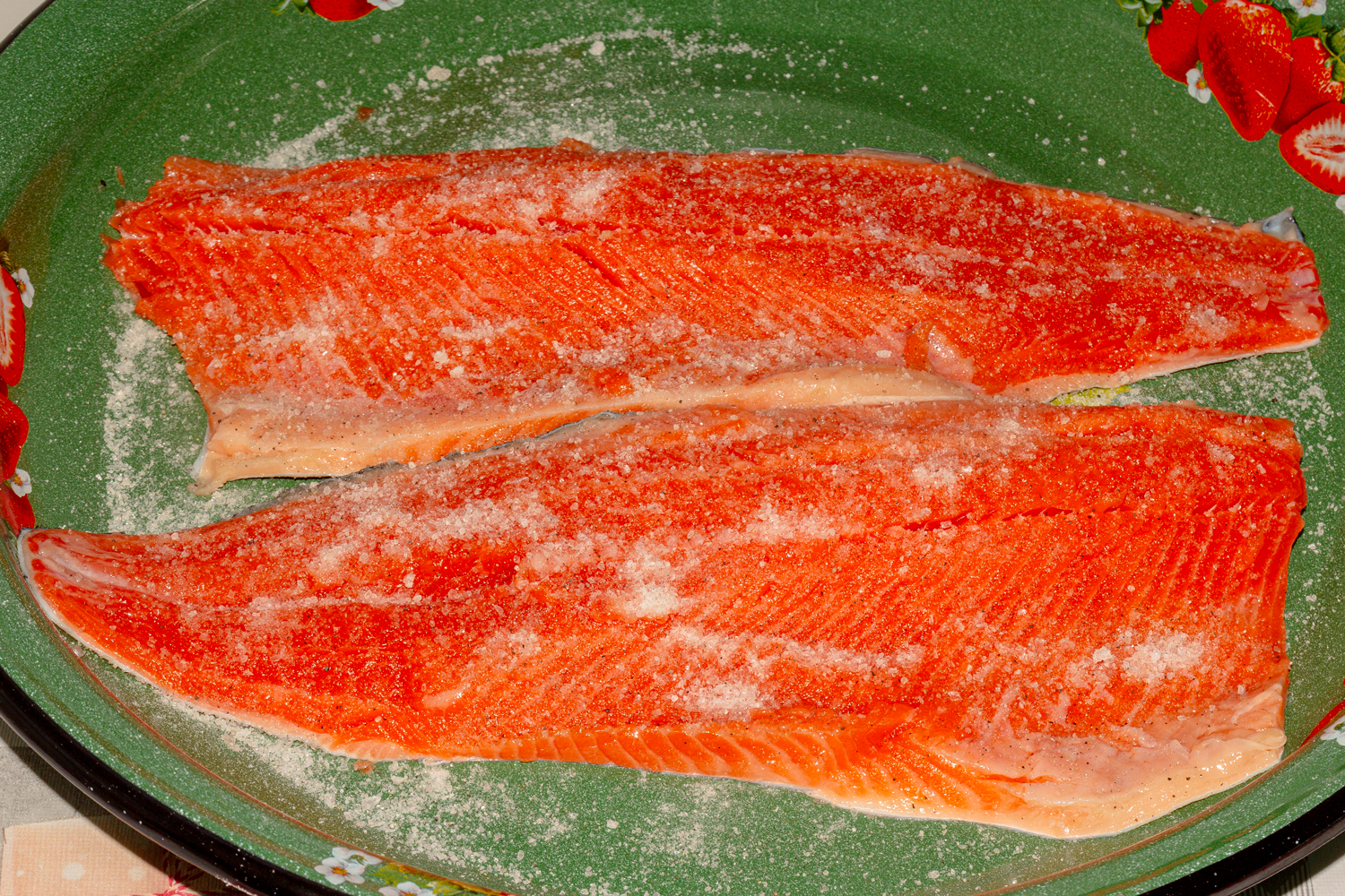 натертое филе по рецепту Соленая норвежская семга